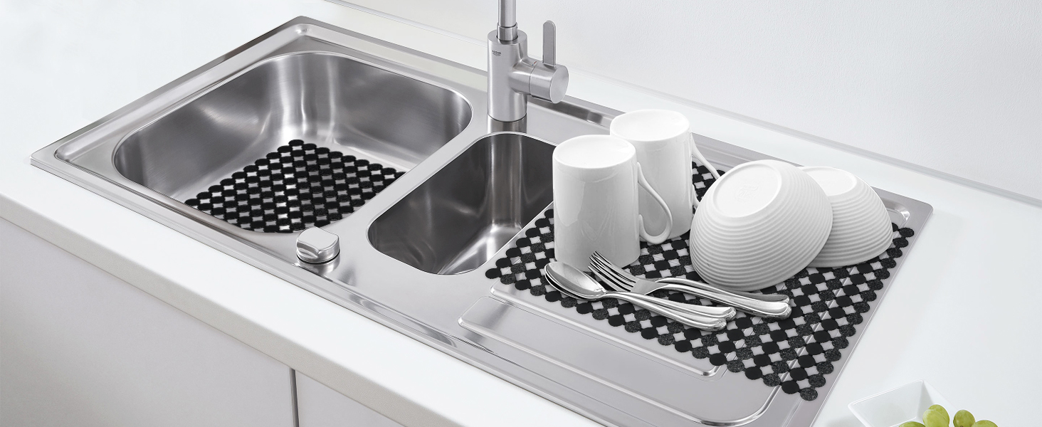 Mlijzard 2 Pcs Adjustable Sink Protectors for Kitchen Sink Bathroom