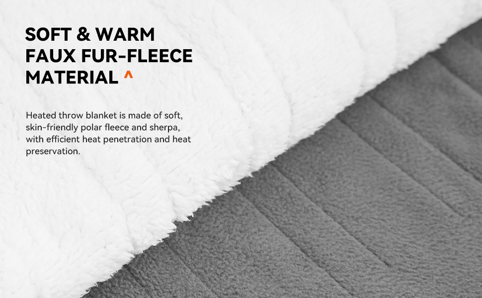 Electric Throw Blanket with 5 Heating Levels & 4 Hours Auto