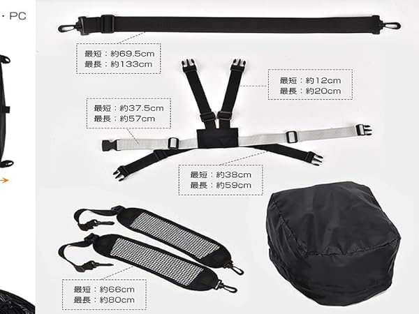 Amazon | サンパーシー バイク用シートバッグ 容量15L～25L 撥水