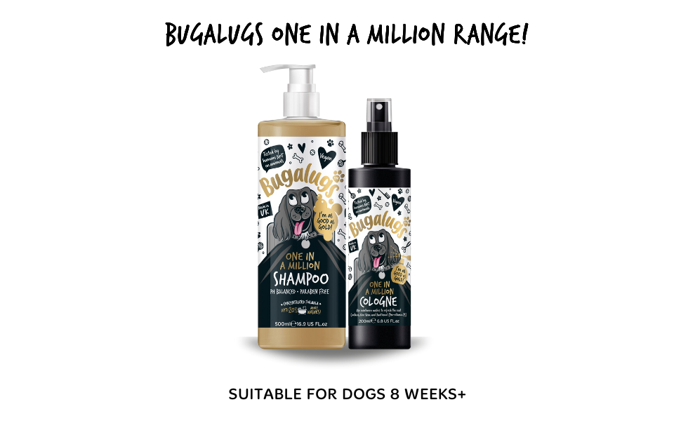 Dog Shampoo with a Distinctive One in a million Fragrance by Bugalugs
