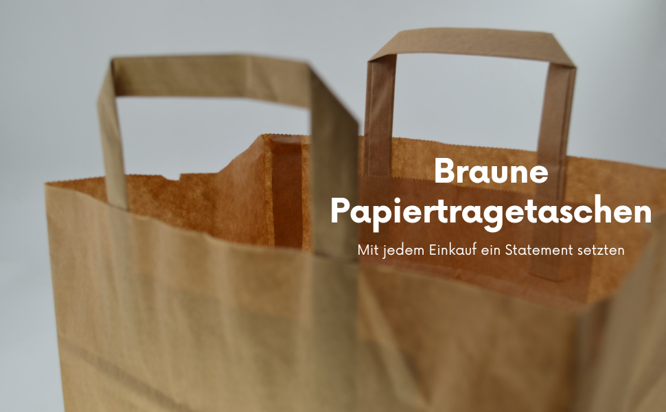 Enpack - 250 Papiertüten braun mit Henkel - Geschenktüten für kleine ...