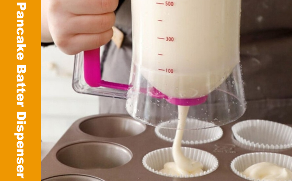 Pancake Batter Dispenser Cupcake Cookie Waffles Cakes Muffin Crepes Batter Separator