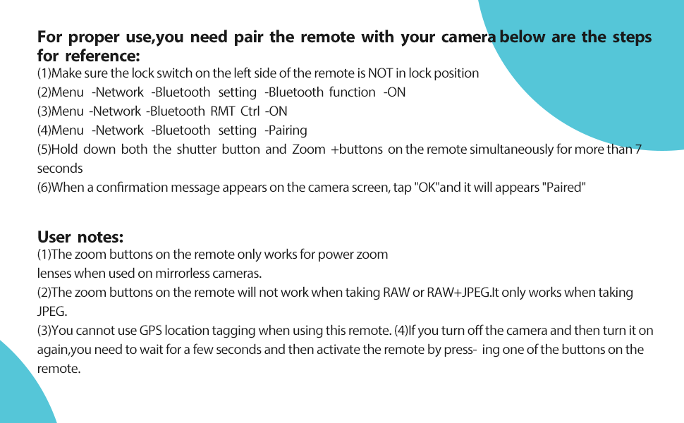 Compatiable with sony rx100 vii Remote Control 