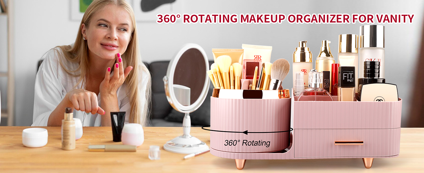 rotating makeup organizer