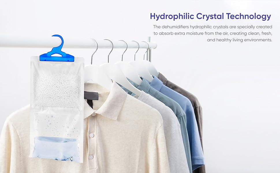 ADMOS Wardrobe Hanging Dehumidifier Helps To Stop Damp, Mould, Mildew