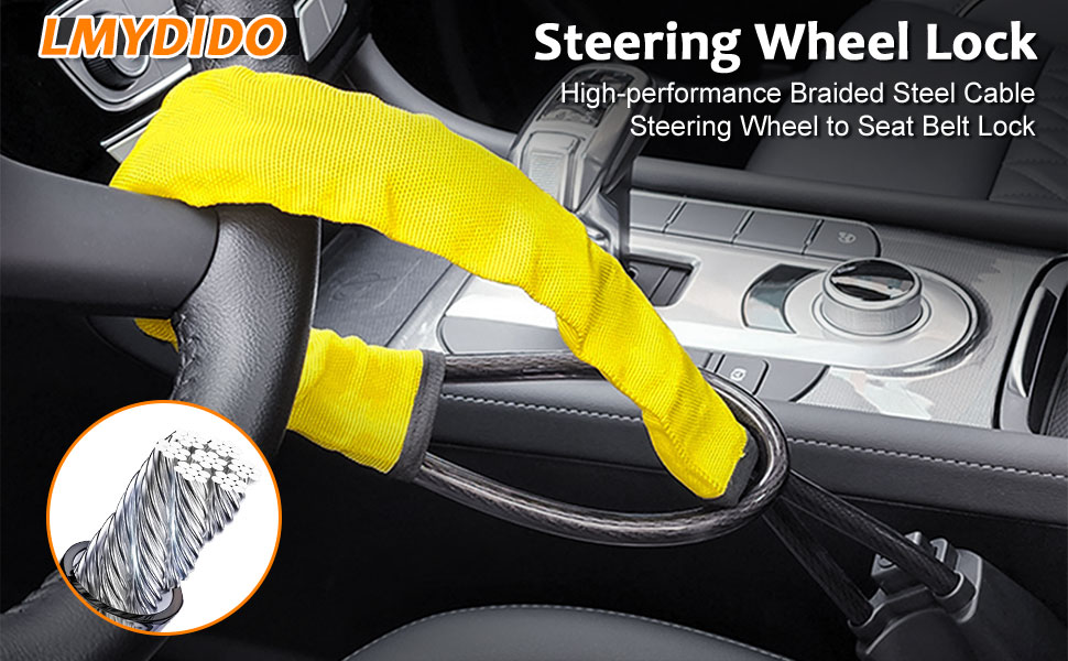 Steering Wheel Lock, Steering Lock, Car Steering Wheel Locks with 2