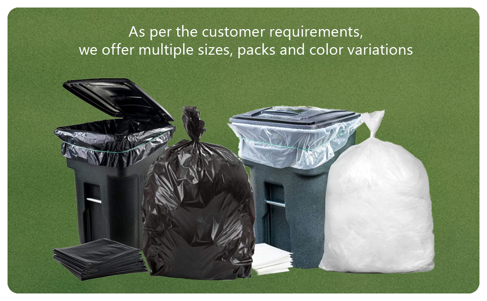 NationwidePaper Extra Strong Clear Bin Bags 200 Pcs Refuse Sacks Everryday Commercial Trash Bags