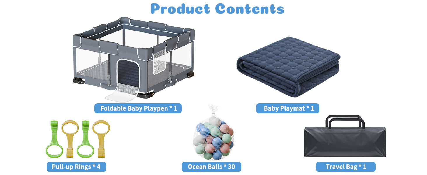 baby playpen with mat