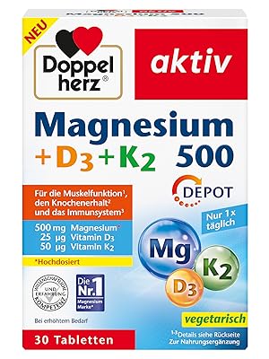 Doppelherz Mangesium 500+D3+K2 Depot
