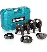 ZUPPER 7PCS MegaPress Pressing Kit 1/2”-2” with 3PCS Pressing Jaws,3PCS Angle Press Rings, 1PC Ro...