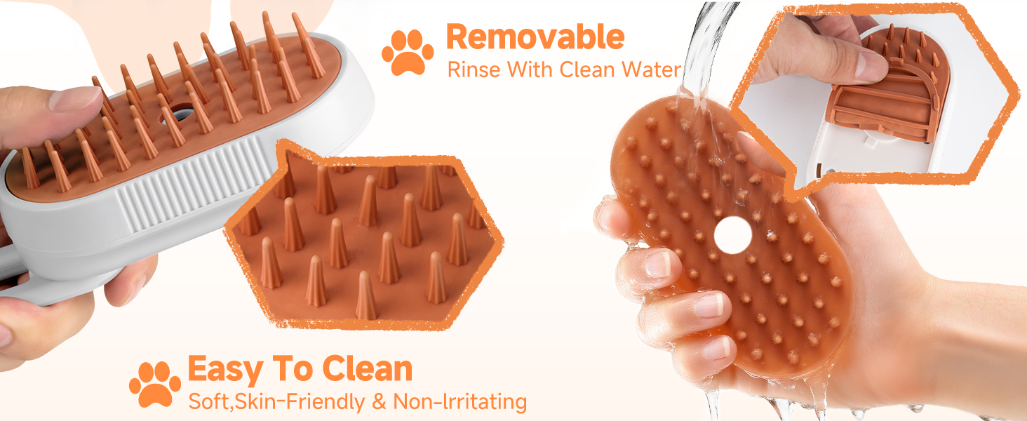 Pet Steam Brush for Dog & Cat
