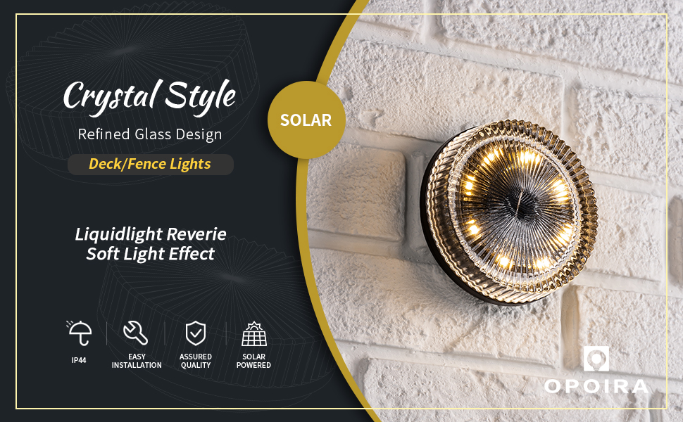 solar glass deck lights