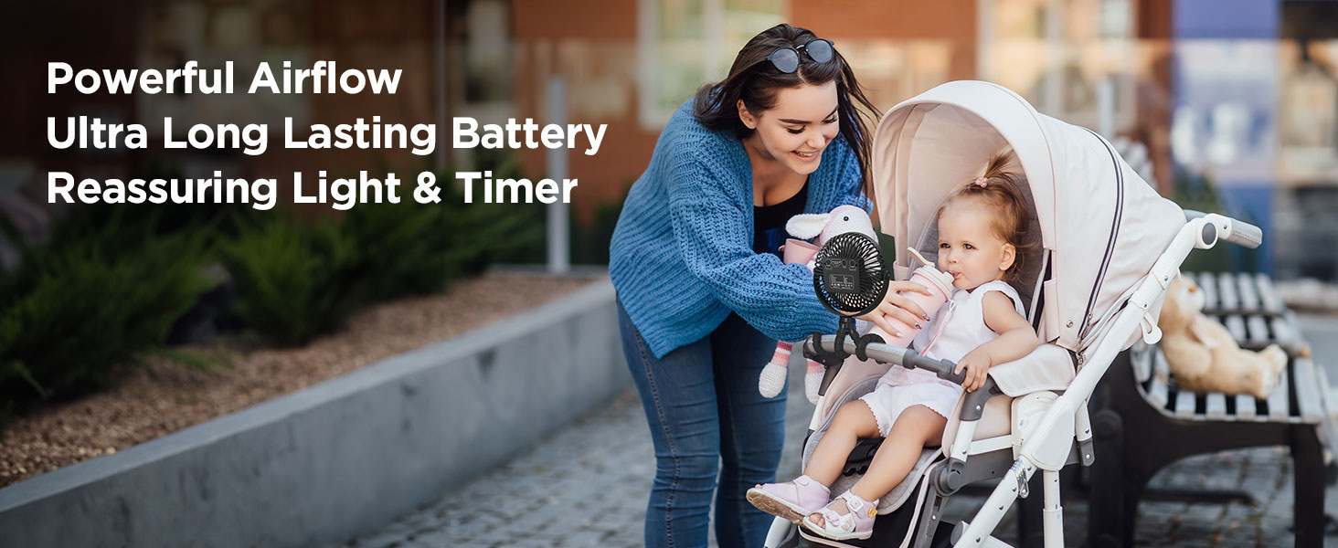 stroller fan clip on for baby