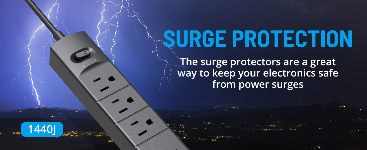 surge protector flat plug