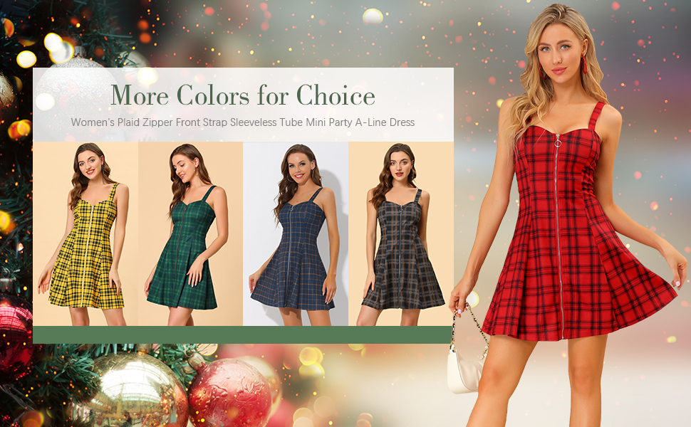 Ir　Draped plaid sleeveless dress Trellis Plaid Draped Sleeveless Wrap Dress in Dresses