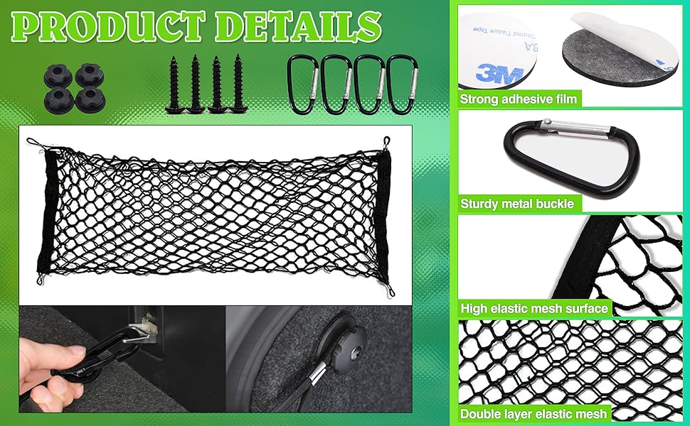 Truck Bed Extender,Trunk Organizer Cargo Net,Universal Elastic Mesh Net
