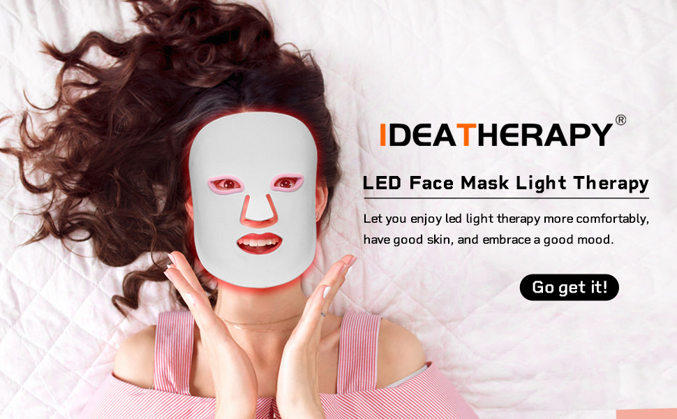 IDEAINFRARED Soft LED Face Mask Light Therapy 7 color LED