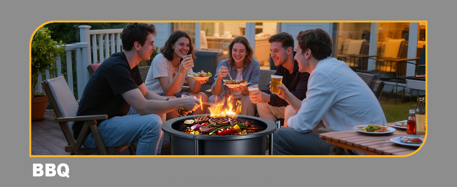 outdoor furniture with fire pit