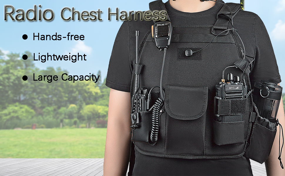 UAYESOK Two Way Radio Chest Harness Holster Walkie Talkie Shoulder