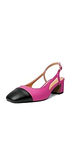 Amazon.com | Joseywade Cap Toe Heels for Women Slingback Low