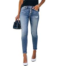 Allimy Womens Jeans High Waisted Mid Rise Baggy Loose Fit