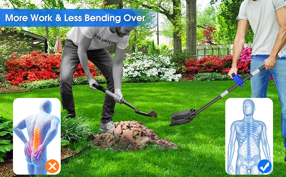 Universal Ergonomic Tool Handle Attachment,Back Saving Secondary Labor Saving Tool