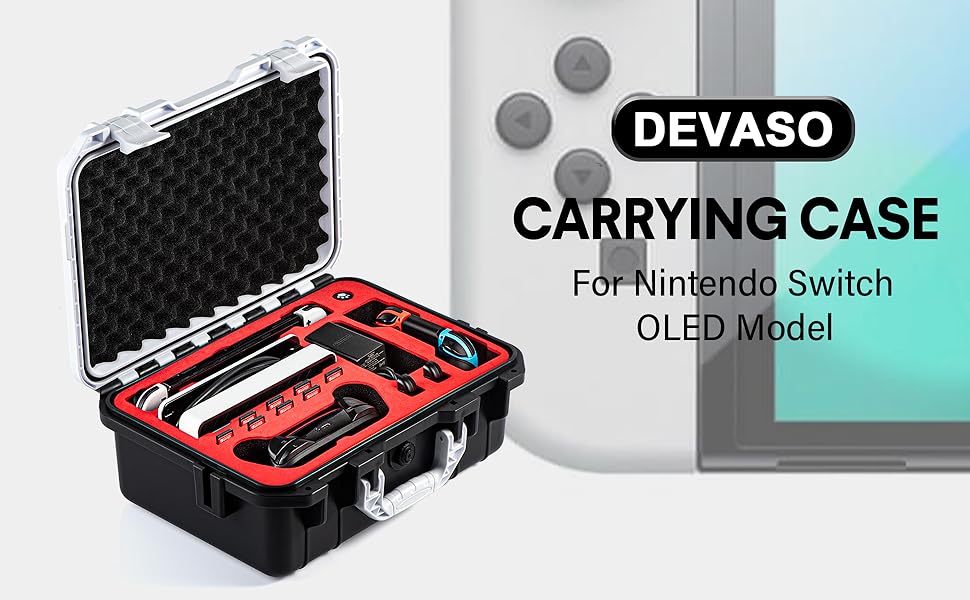 DEVASO Carry Case for Nintendo Switch/ New Switch OLED, Professional