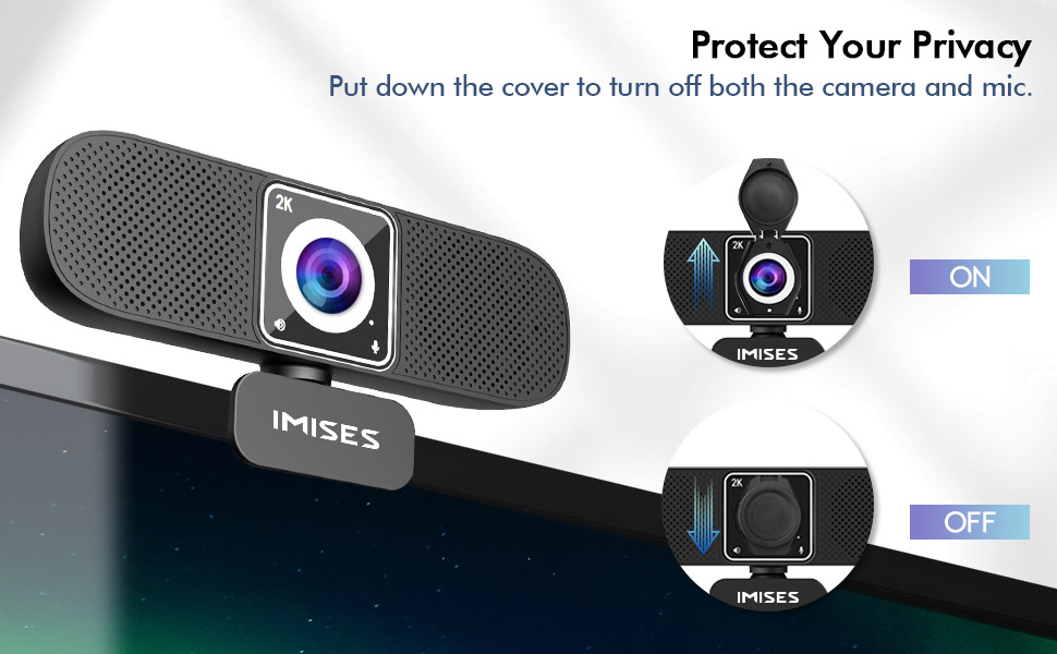 3 in 1 cam cam with Microphone and Speaker, 2K QHD