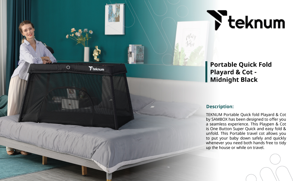 TEKNUM Portable Quick fold Playard