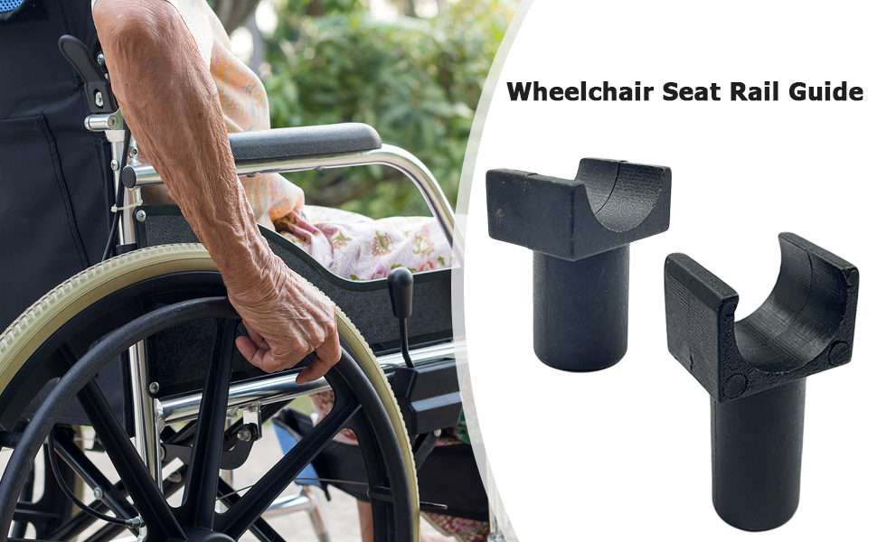 Wheelchair Seat Rail Guide Fits 7/8 Inch Tubing Transport Chairs