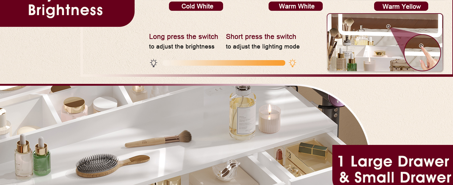 vanity mirror with lights desk and chair