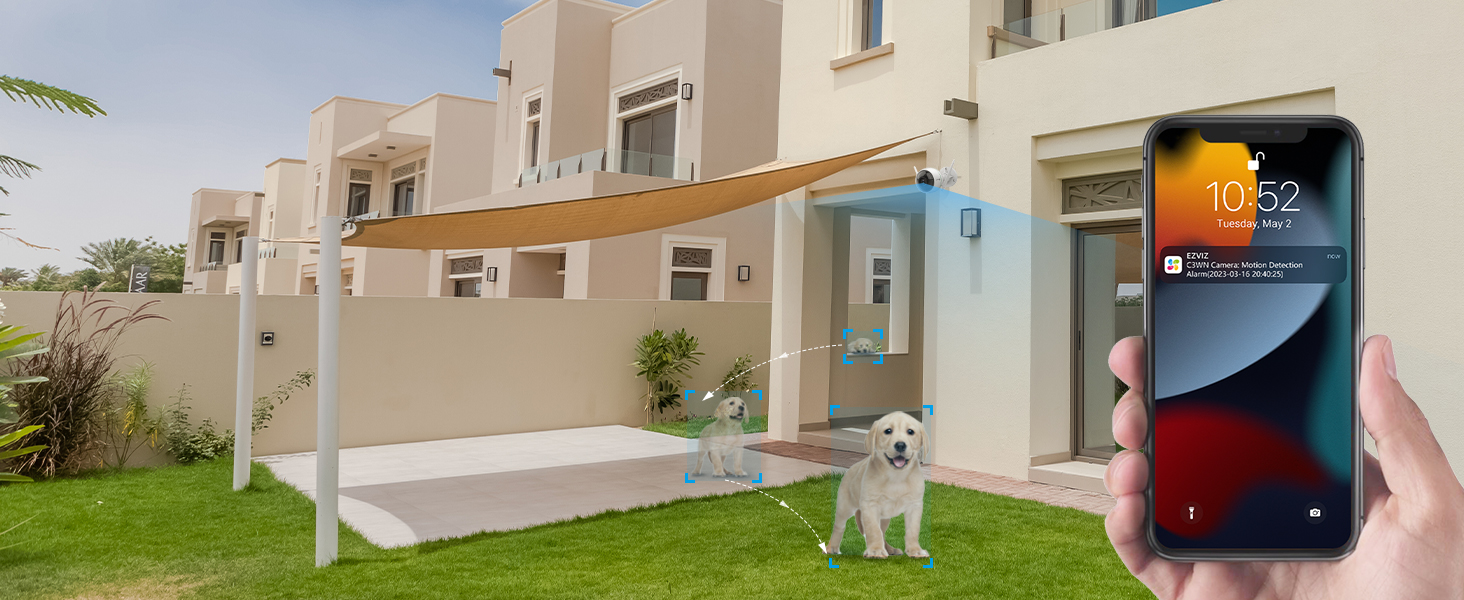 EZVIZ Security Camera Outdoor 1080P WiFi, 100ft Night Vision, Weatherproof, Smart Motion