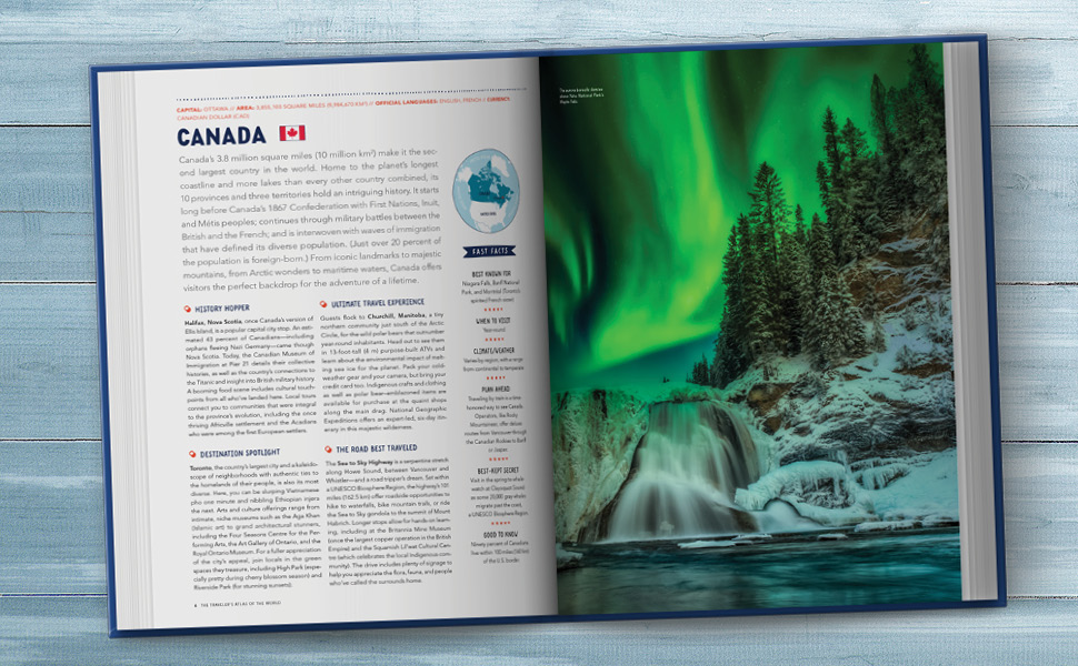 The Traveler's Atlas of the World 17 book spread about Canada