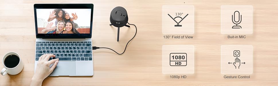 Auto Face Tracking webcam