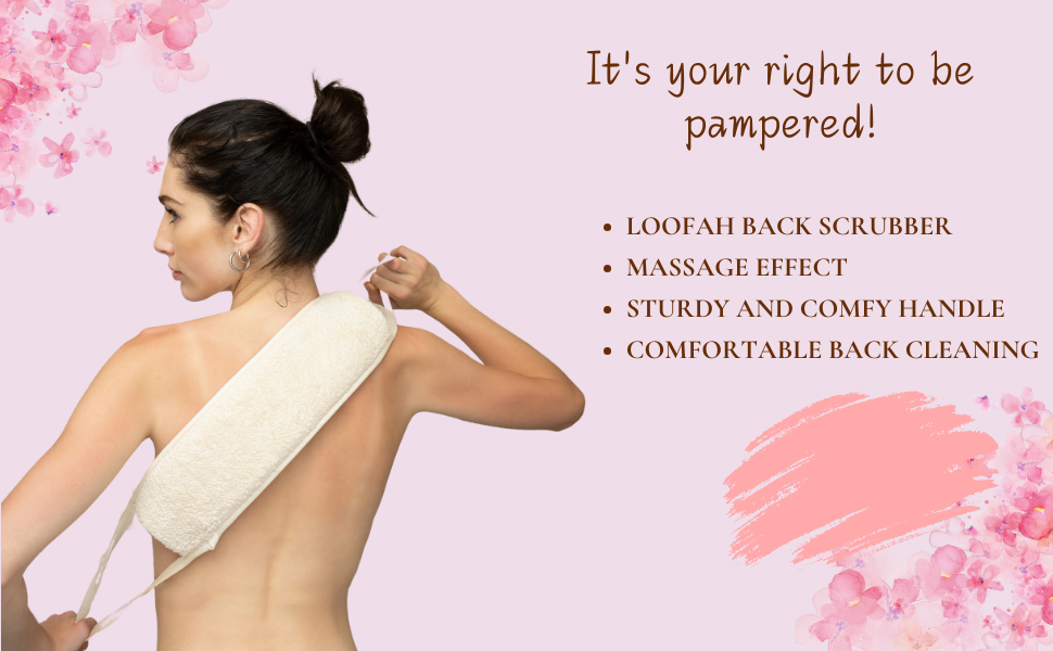 loofah back scrubber exfoliating body scrubber 