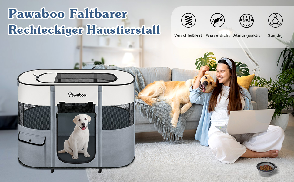 Tragbarer Laufstall für Haustiere