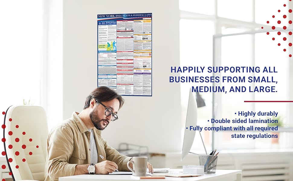 2024 New York State and Federal Labor Laws Poster OSHA