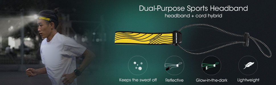 Highlighting the Sports headband - headband/ cord hybrid