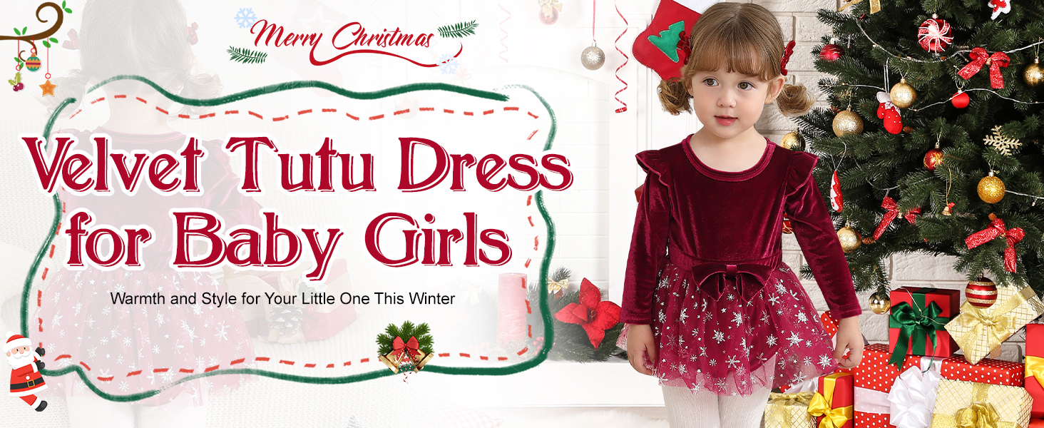 Velvet Tutu Dress for Baby Girls