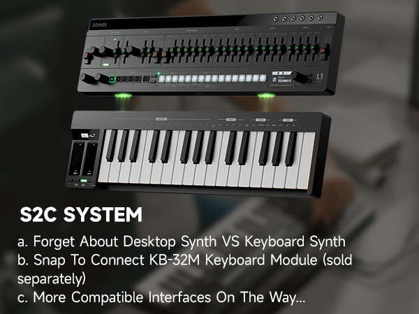 Amazon.com: Donner ESSENTIAL L1 Synthesizer with 64-Step