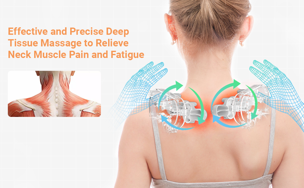 Neck massager with heat