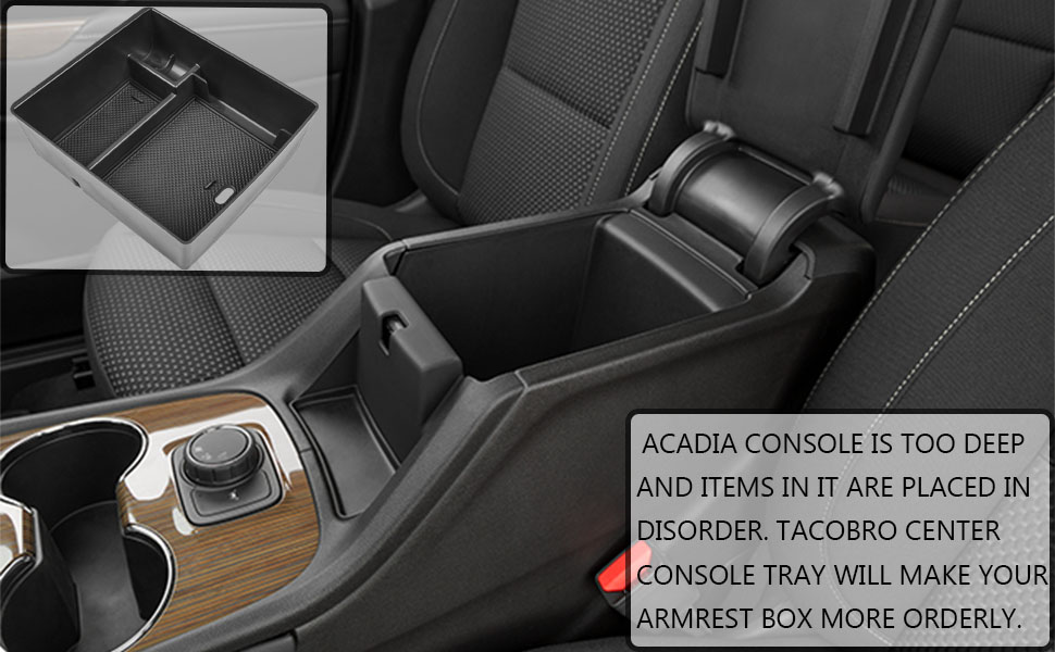 TACOBRO Consola central compatible con GMC Acadia 2017 2018 2019 2020