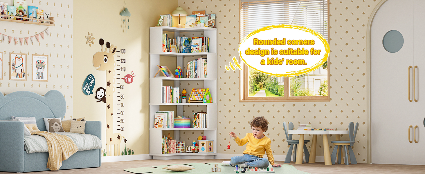 Corner Book Shelf White Bookshelf Bookcase Bookcases and Bookshelves Display Shelf