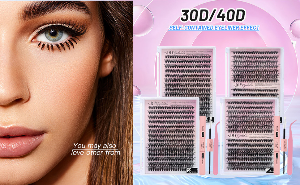 DIY Lash Extension Kit, 280pcs 30D+40D 916mm Mix Lash