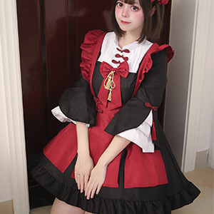 Amazon.co.jp: [YAISHN] メイド服 ゴスロリ 可愛い ロリータ