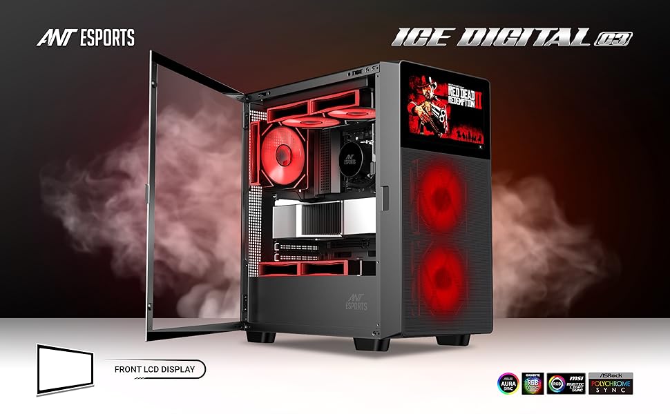 ant esports ice digital c3 computer case gaming cabinet