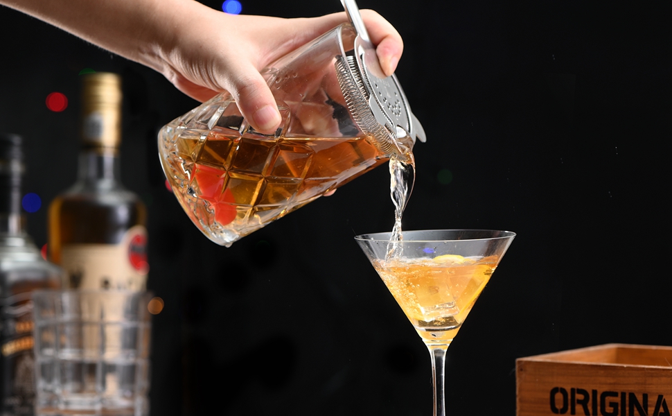cocktail mixing glass