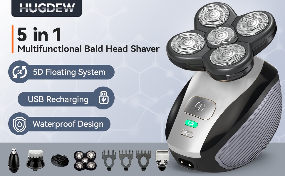 Head Shavers for Bald Men, Skull Shaver, 5 in 1 Electric