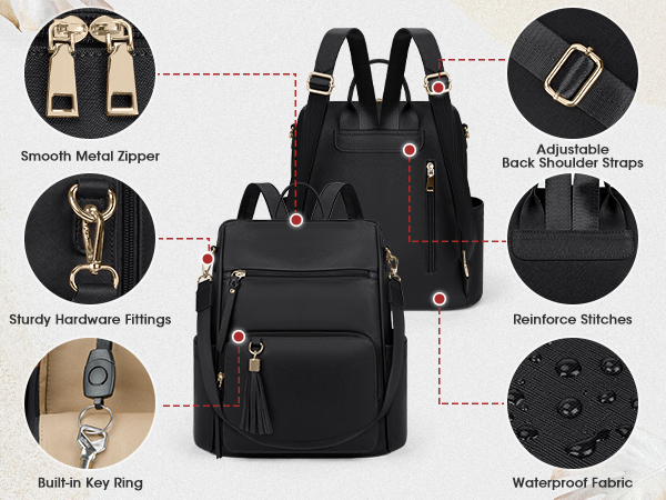 【LORINZA】 Double Pocket Backpack Black LORINZA【ロリンザ】Double Pocket Backpack 【2色