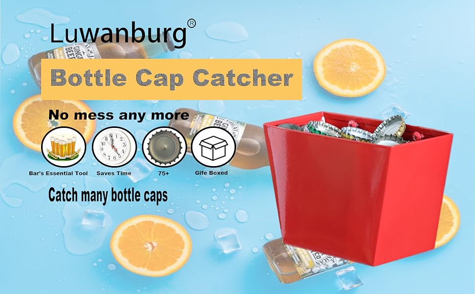 Luwanburg Red Beer Bottle Cap Catcher Wall Mounted Bottle